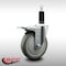 Service Caster 5'' SS Gray Poly Swivel 1-1/8'' Expanding Stem Caster Total Lock Brake SCC-SSEXTTL20S514-PPUB-118 - alternate 2